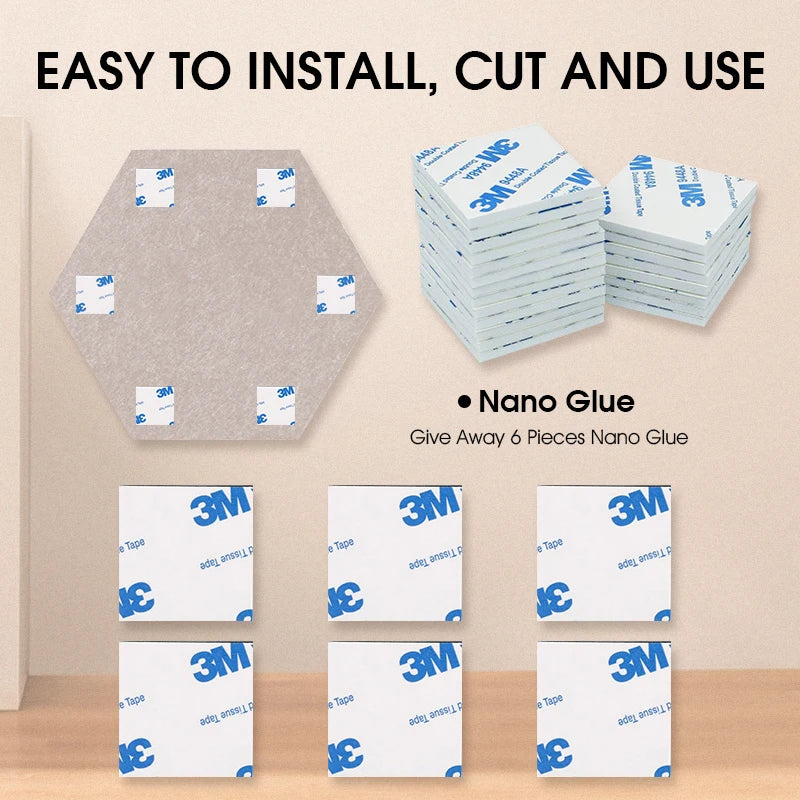 TOUO Acoustic Panel Sound Proof Decorative Wall Panels 12 PCS Acoustic Insulator High Density Noise Absorbing Isolator