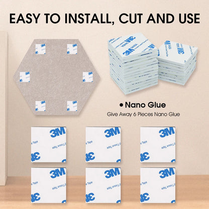 TOUO Acoustic Panel Sound Proof Decorative Wall Panels 12 PCS Acoustic Insulator High Density Noise Absorbing Isolator