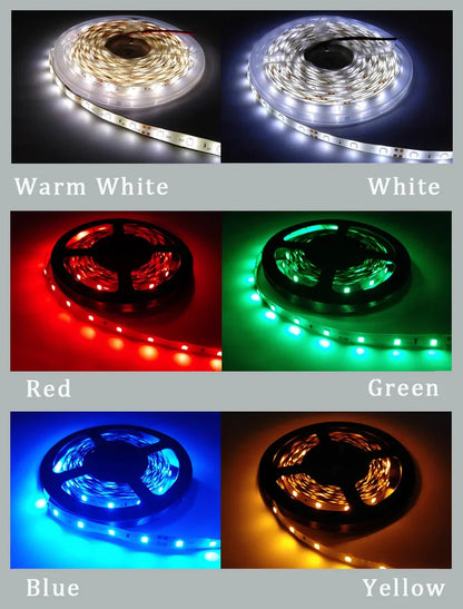 LED-Streifen Licht 5m 120leds smd2835 12v weiß warmrot grün blau rgb luces LED Licht wasserdicht flexible Lampe Band für Raum deko.