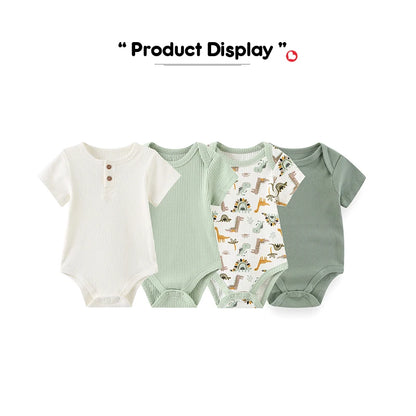 Kiddiezoom 4 Teile/los Unisex Baby Junge Mädchen Bodys Kurzarm Infant Onesies Erste Weihnachten Baby Kleidung