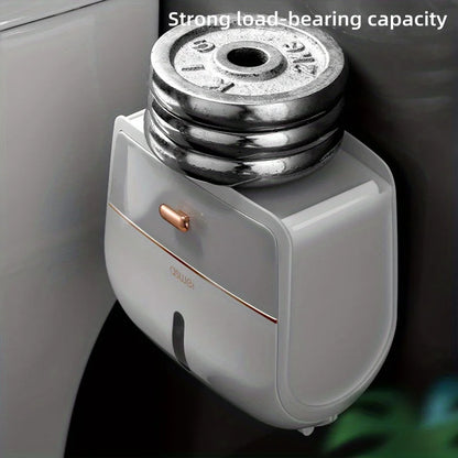 1 Stück Toilettenpapierhalter ohne Bohren, Badezimmer-Organizer |   Selbstklebende Wandhalterung für Taschentücher/Tücher, Badezimmer-Taschentuchabgabe