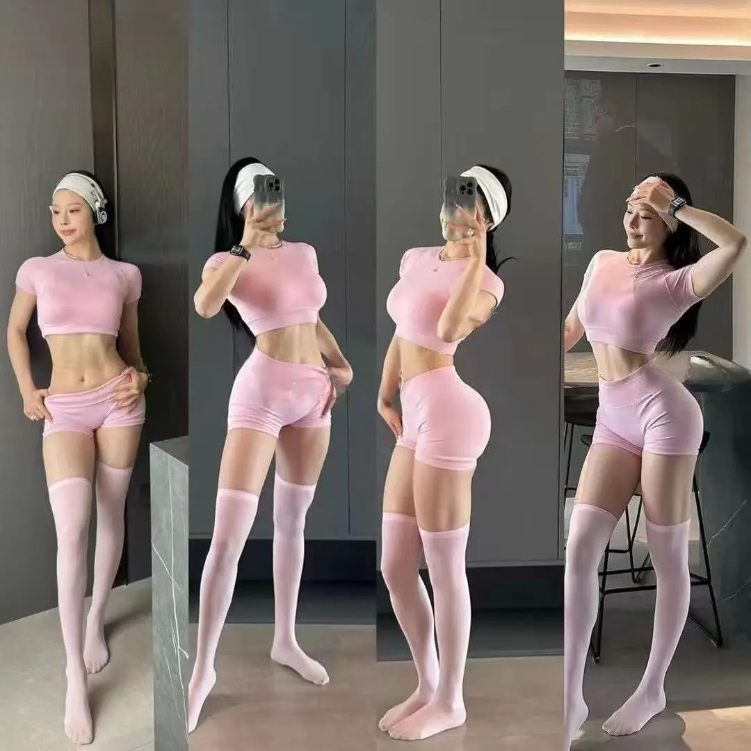 Shorts Low Ribbed Band Gym Shorts Women Workout Clothes Scrunch Bum Seamless Shorts Yoga Biker Sports Shorts.