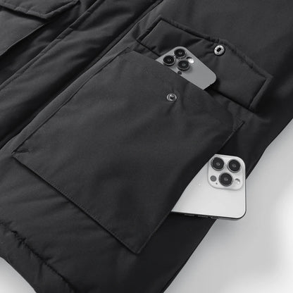 -15 Degree Winter New High Quality Thickened Cotton Warm Hooded Cotton Jacket For Men Loose Sports Windproof Oversized Jacket.