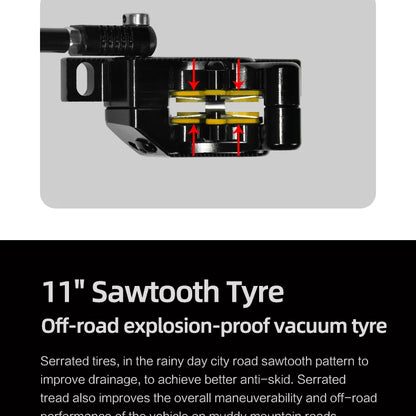 BOYUEDA S3 -11E-Scooter 6000 W Double Motor 60V 38Ah Off-road Scooters Electric 11 -Inch City Folding Electric Scooter