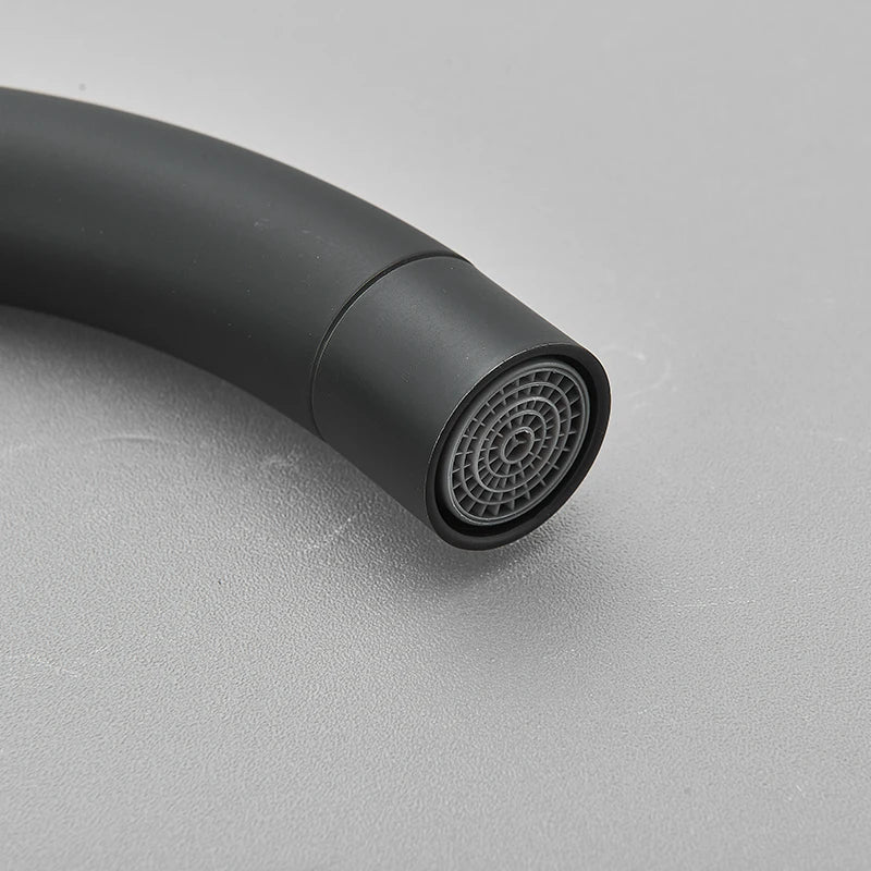 Matte Kitchen Faucet Deck Sinks Faucet High Arch 360 Degree Swivel Cold Hot Mixer Water Tap