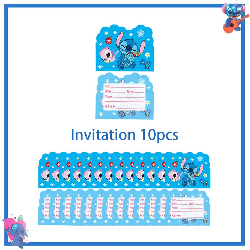 Disney Stich Geburtstag Party Dekorationen Blau Thema Geschirr Tischdecke Banner Hängende Spirale Für Kinder Event Liefert.