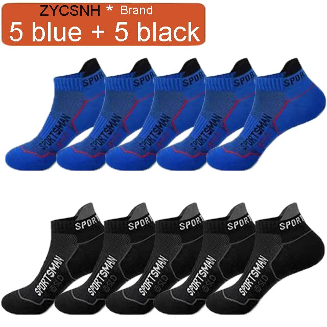 5/10Pairs High Quality Men Ankle Socks Breathable Sports Socks Mesh Casual Athletic Summer Thin Cut Short Sokken Size 38-44