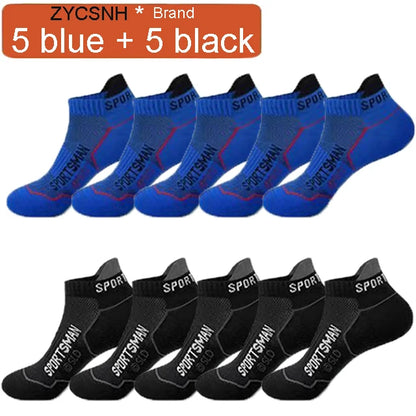 5/10Pairs High Quality Men Ankle Socks Breathable Sports Socks Mesh Casual Athletic Summer Thin Cut Short Sokken Size 38-44