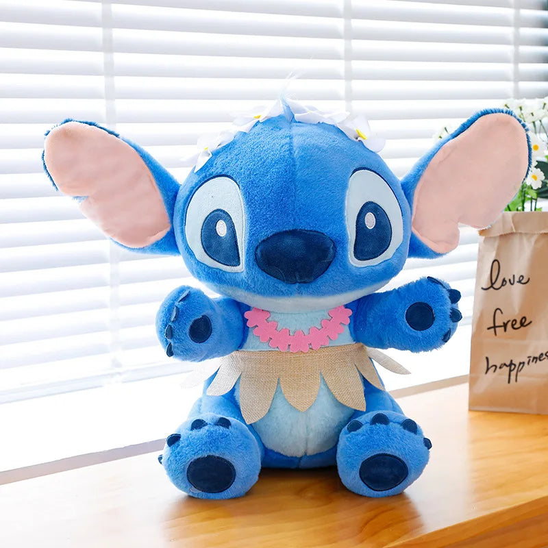 20-40cm Anime Cartoon Pink Angel Series Lilo & Stitch Doll Cute Hug Duck Stitch Plush Toy Soft Stuffed Kawaii Kid Birthday Gift.