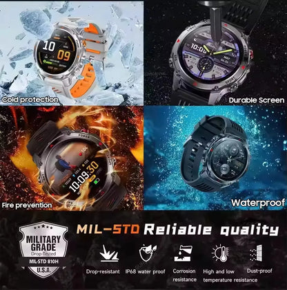 New Outdoors Military GPS Sports Smart Watch Women Dual-Band GNSS Compass Altimeter 3ATM Waterproof BluetoothCall Smartwatch Men.