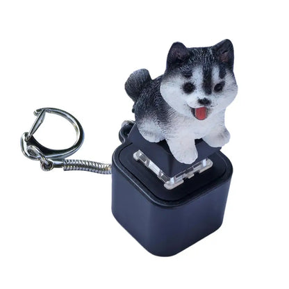 Frog Croaking Fidget Toy Keychain With Colorful Lights Rechargeable Keychain With Led Fun Animal Sound Button Toy Stress Relief.