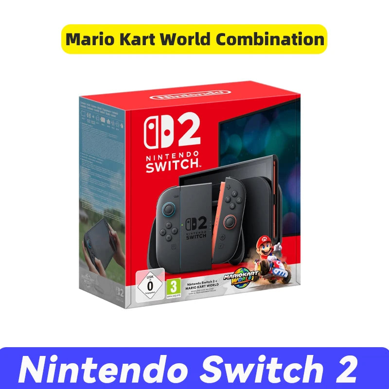 EU Ship Nintendo Switch 2 With Mario Kart World NS2 Handheld Game Console 7.9-inch LCD 1080P Magnetic Design NS2 Nintendo Switch.