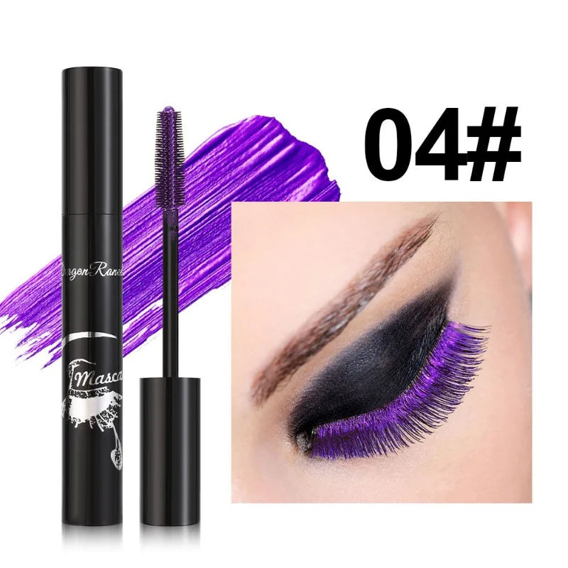 Colorful Waterproof Mascara Blue Purple Pearl Mascara Dense Eye Makeup Bronze Fine Diamond Silver Mascara Cream Cosmetics Makeup