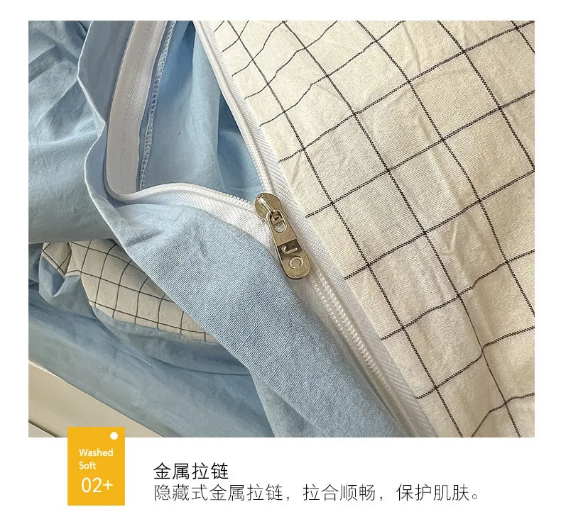 Home Quality Bedding Set Soft Cotton Duvet Cover Pillowcase Flat Sheet 3pcs Set Home Textiles Bedding Adjustable 0.9-1.2m Bed 이불.