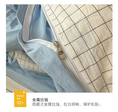 Home Quality Bedding Set Soft Cotton Duvet Cover Pillowcase Flat Sheet 3pcs Set Home Textiles Bedding Adjustable 0.9-1.2m Bed 이불.