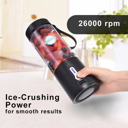 530ML Powerful Portable Blender for Smoothies Shakes USB Rechargeable Food Processor Fruit Mixer Machine Mini Juicer Blender Cup.