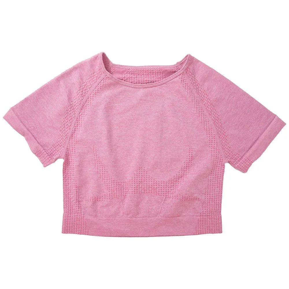 Seamless Yoga Suit Women's Long Sleeve Jacquard Sports High-Waisted Tightening Leggings Fitness Top Origin China