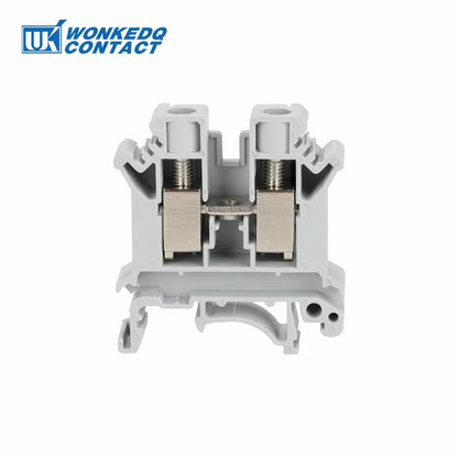 10 Stück UK 10N DIN-Schienenklemmenblock mit Schraubenzug, 10 mm Kabelstecker, mehrfarbig, Universaldraht, elektrischer Steckverbinder UK10N