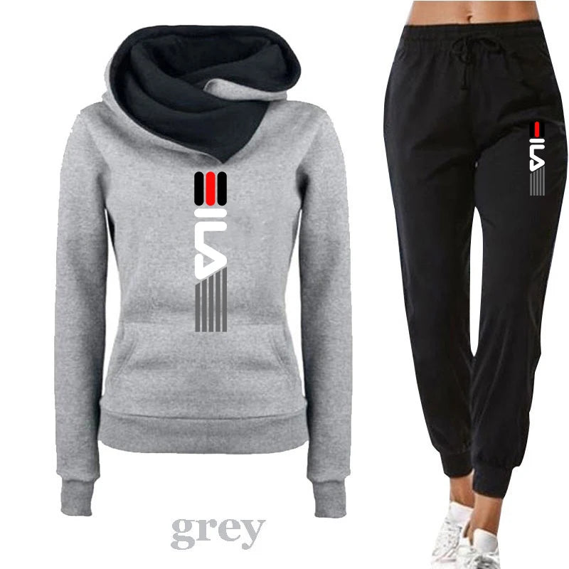 Frühling Und Herbst Frauen Hoodie Trainingsanzug 2-teiliges Set Sweatshirt Set Casual Tops Sport Lange Hosen Weibliche Plus Größe Vetement