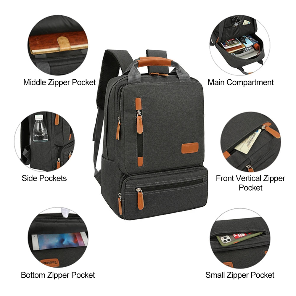 New casual men's shoulder bag set of three outdoor travel computer backpack men's shoulder bag.
