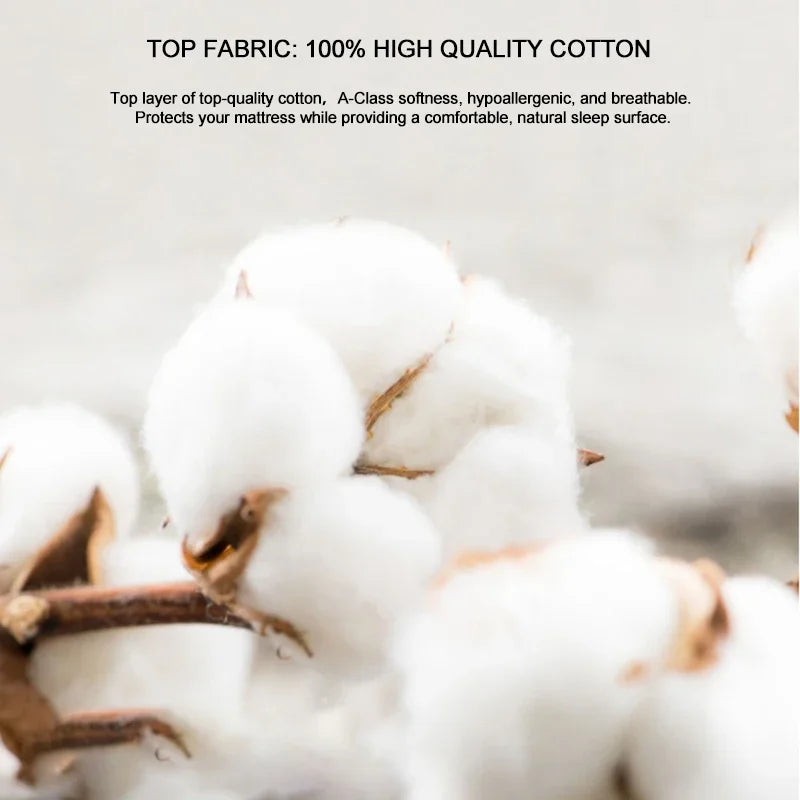 For High-Quality Quilted Plaid Mattress Cover,Mattress Protector,- Antibacterial, Breathable,Comfortable for Fresh Sleep Experie.