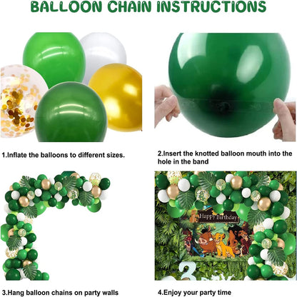 108 Stück König der Löwen Luftballons Bogen Girlande Kit Latex Luftballons liefert die Löwen könig Thema Jungen Baby Geburtstags feier Dekorationen.