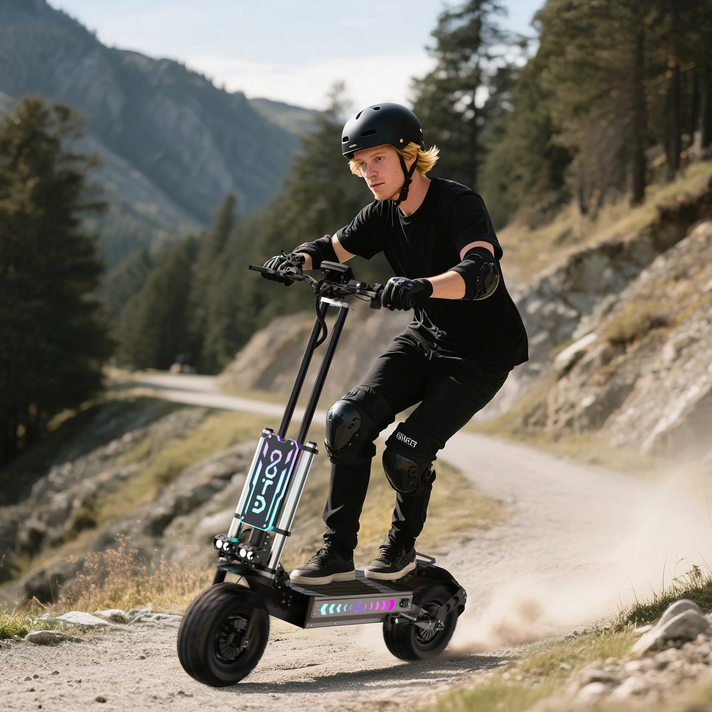 OOTD T90 Foldable Adult Electric Scooter, 85km/h E-Scooter, 4200W Electric Kick Scooter, 60V 31.2Ah Skateboards Kickboard, 100km.