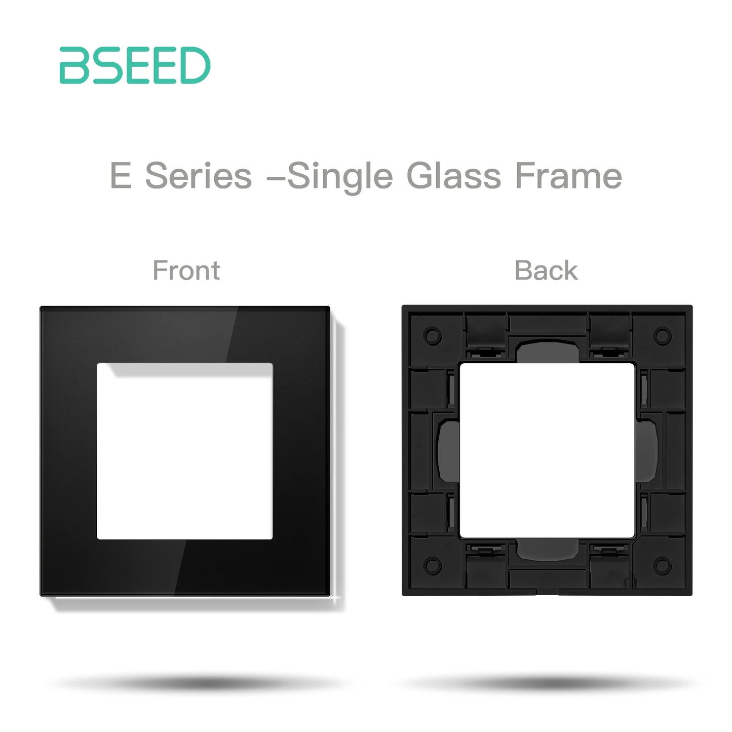 BSEED Zigbee-Schaltmodule Smart Click Lichtschalter Teile Schwarzer Glasrahmen DIY Kombination Wandsteckdosen USB-Anschluss E-Serie.