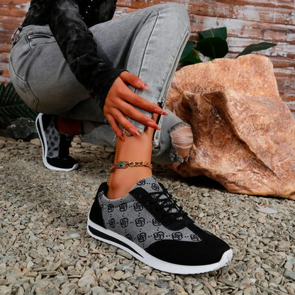 Women Thick Soled Cross Round Head Thin Fashion Shoes Women Comfortable  Breathable Casual Wear-resistant Shoes Zapatos De Mujer.