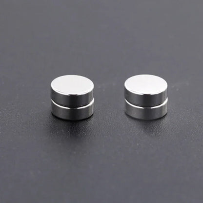 3 Pairs Crystal Strong Magnetic Ear Stud Clip Earrings for Men and Women Punk Round Zircon Magnet Earrings Non Piercing Jewelry.
