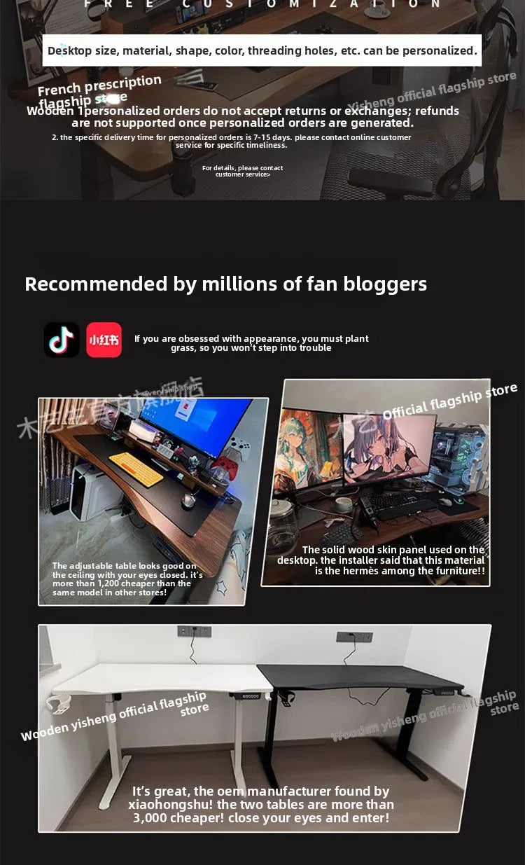 Elektrischer höhenverstellbarer intelligenter Stehschreibtisch, Computer-Workstation, Heimbüro, Gaming-Tisch, Arbeitszimmer, Schreibtisch, Desktop-Computer