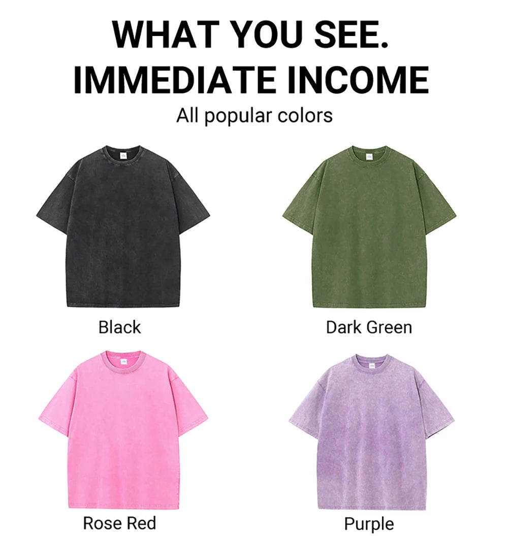 Earnivorous Plant Pattern Washed T-Shirts Men Breathable Cotton Casual T Shirt Soft Summer Comfortable Crewneck Short Sleeve.