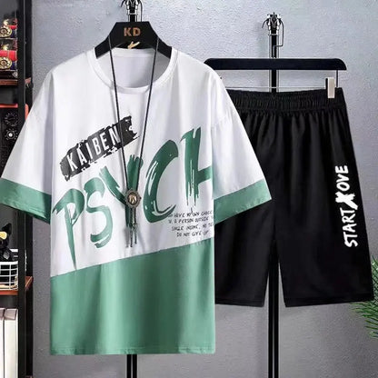 Summer Sets for Men Casual Comfortable and Breathable Short Sleeve Tshirt Shorts Outfit Stylish tracksuit men clothes for men.