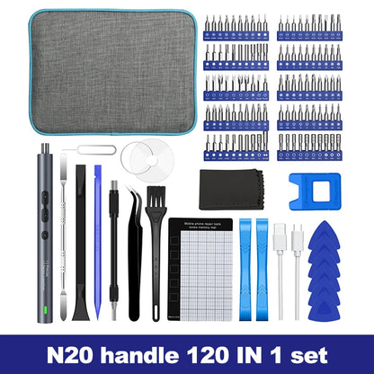 28/62 in 1 Elektro-Schraubendreher-Set, Präzisions-Elektrowerkzeug-Set, wiederaufladbar, kabellos, Mini, kleine Bits für Xiaomi Mobile Cell Repair