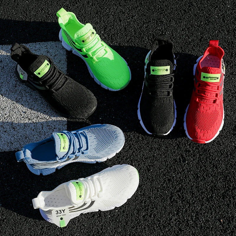 Men Casual Sports Shoes Breathable Lightweight Sneakers Summer Outdoor Tennis Running Walking Shoes Male Vulcanized Shoes Man.