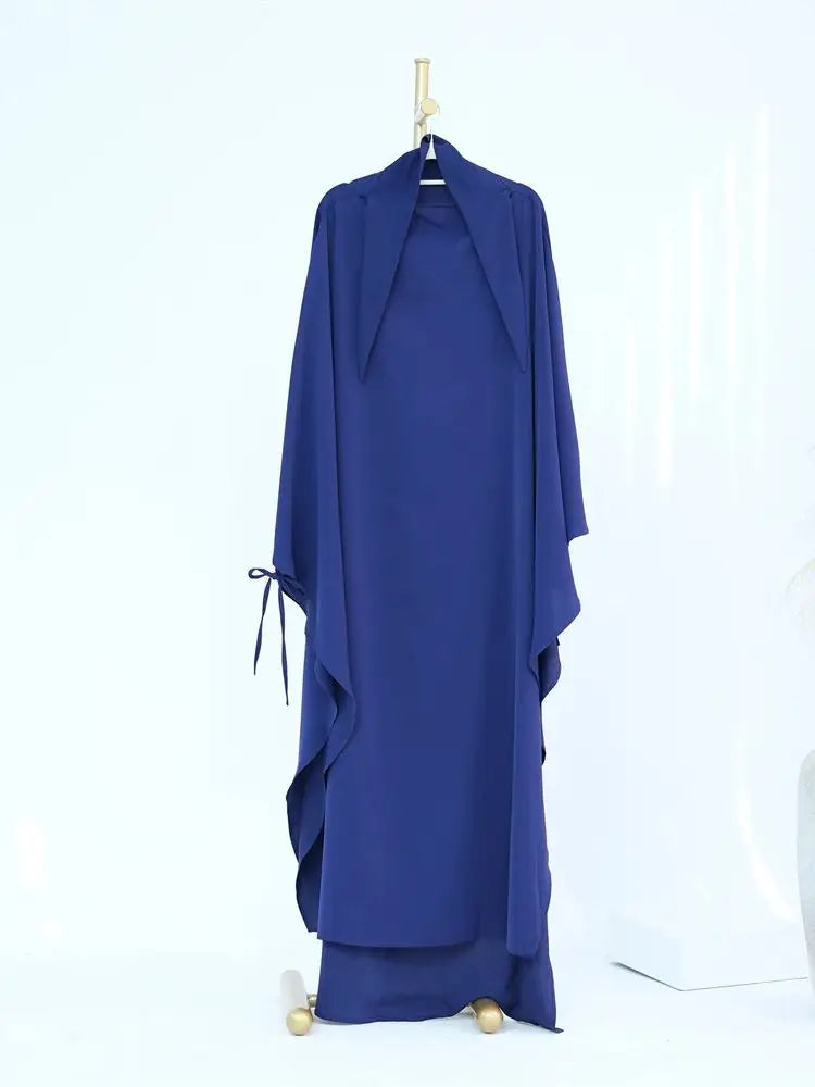 Ramadan Eid Khimar Abaya Dubai Turkey Islam Muslim Maxi Hijab Dress Nida Prayer Clothes For Women Kebaya Robe Femme Musulmane