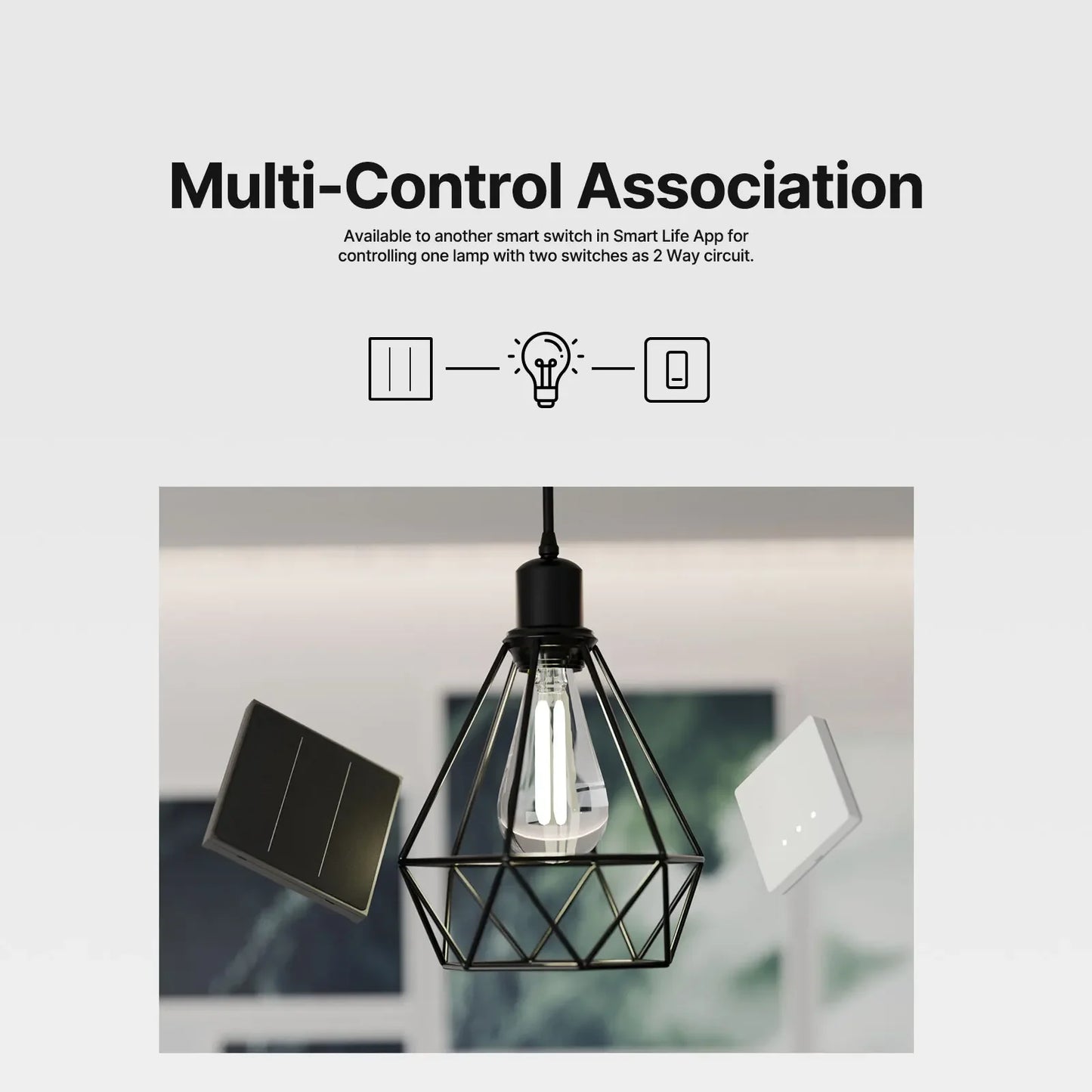 MOES Tuya ZigBee Star Feather Series Smart Touch Switch mit neutraler Lichtszene 2in1 APP-Fernbedienung mit Alexa Google Home