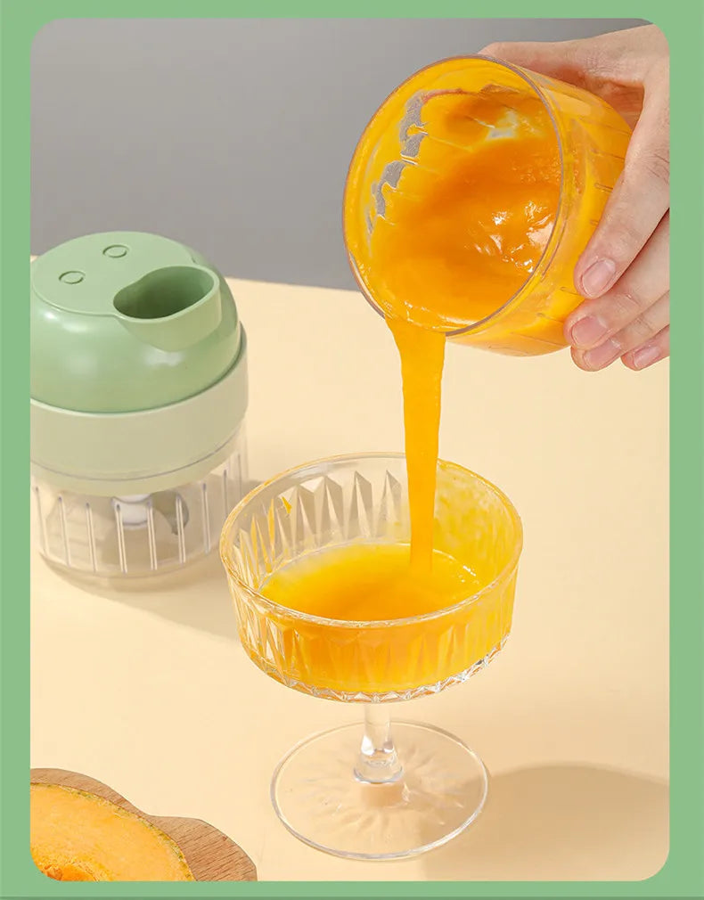 Electric Vegetable Cutter Set Handheld Wireless Electric Garlic Masher Food Chopper Meat Grinder Machine Food Peel Slice.