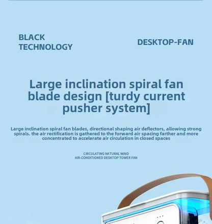 Portable Mini Fan 3 in 1 Cooler Home House LED USB Desk Bedroom Indoor Air Conditioner Humidifier Fans Summer Cool Living Room