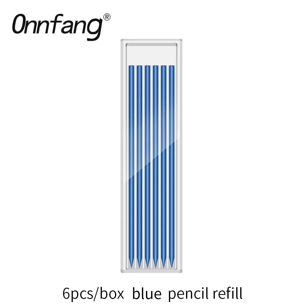 2,8 mm solider Zimmermanns-Druckbleistift mit Spitzer für Holzbearbeitungsbau, langer Kopf, Zimmermannsbleistift, Schreibwarenbedarf.