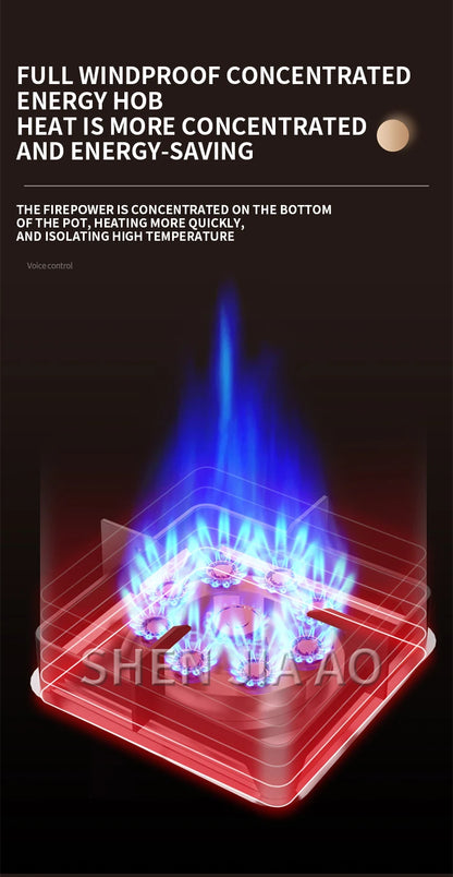 7.2KW Gas Stove Household Three Stove Timing Table Embedded Dual-purpose Natural Gas Liquefied Gas Fire Stove Gas Stove.