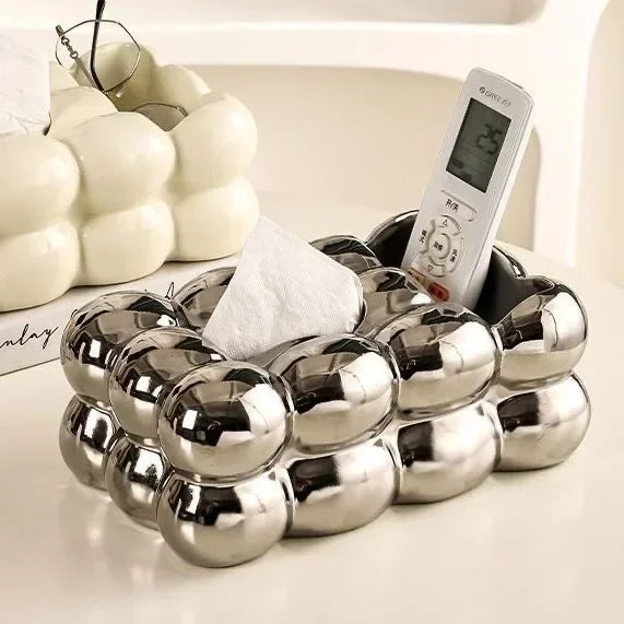 1PC Cloud Design Tissue Boxes Storage Napkin Holder Paper Case Ornament Craft Desktop Tissue Holder Kitchen Tissue Box.