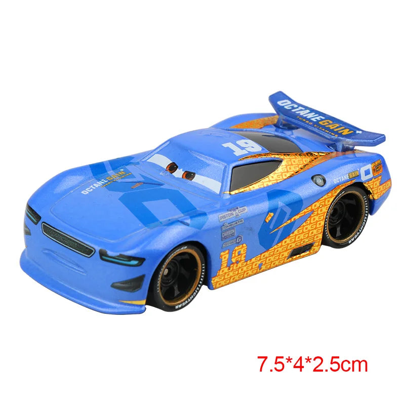 Disney Pixar Cars 2 3 Lightning McQueen Race Div Fritter Miss Tractor Frank 1:55 Diecast Metal Alloy Model Car For Kid Xmas Gift