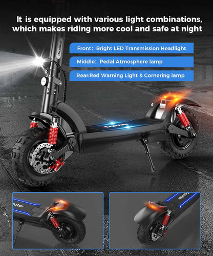 iScooter iX5Plus Foldable Adult Electric Scooter E-Scooter 45 KM/H Electric Kick Scooter 1000W Skateboards 48V 17.5Ah Kickboard.