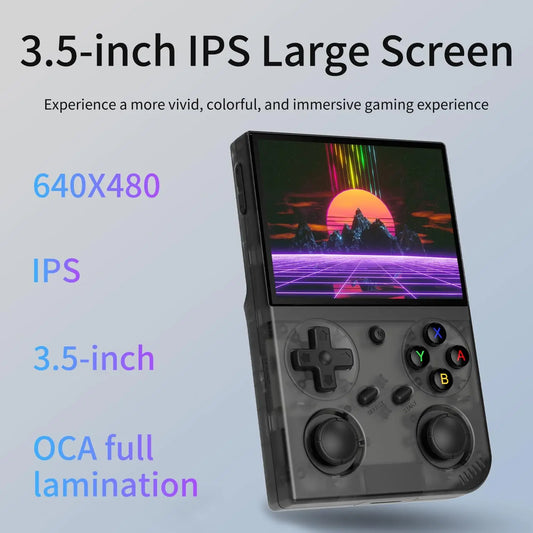 G350 Retro Game Video Player 3.5'' IPS Screen Linux System 3200mAh Dual Joystick 640x480 Portable Handheld Game Console Gift.