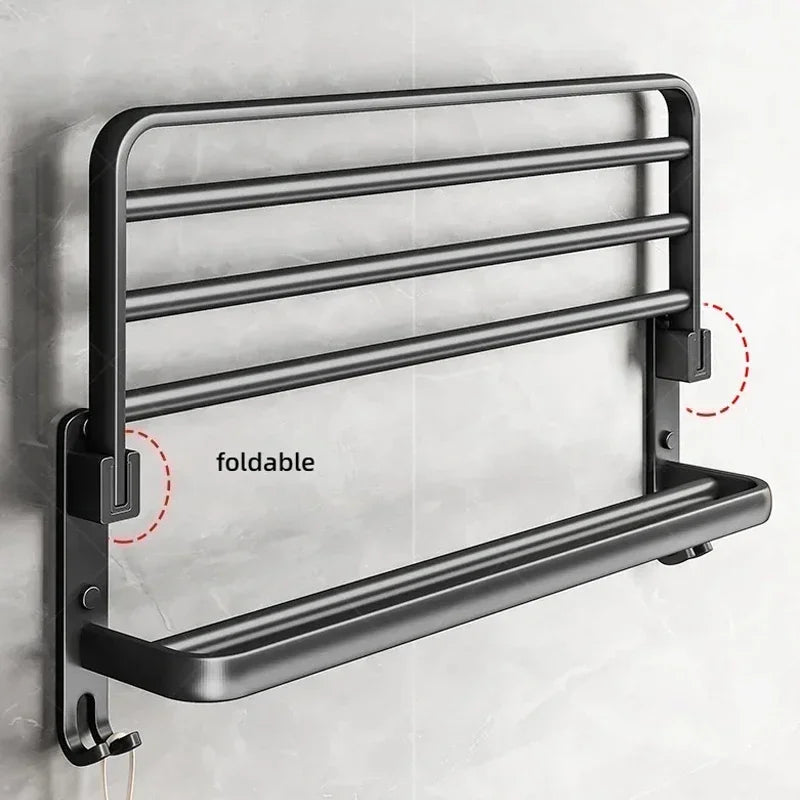 Beliebter Stil, 40/50 cm, selbstklebende Wandhalterung für Badezimmer, wasserdicht und rostfrei, Aufbewahrungsregal mit Haken, Handtuchhalter