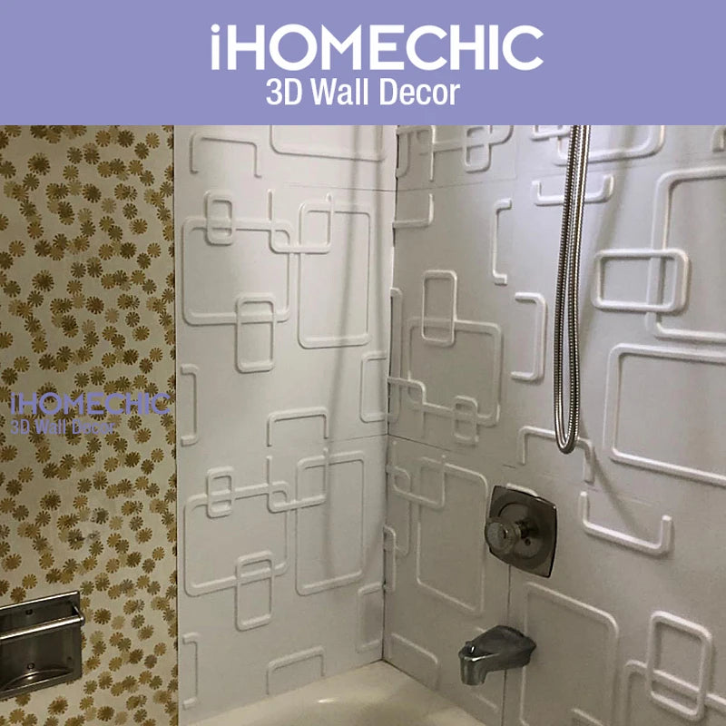 30x30cm 3D Wall Panel Geometric solid 3d Stone brick Living Room TV Background Decal Tile Mold 3D wall sticker bathroom kitchen