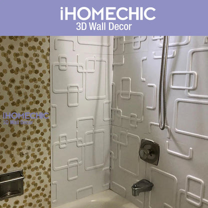 30x30cm 3D Wall Panel Geometric solid 3d Stone brick Living Room TV Background Decal Tile Mold 3D wall sticker bathroom kitchen