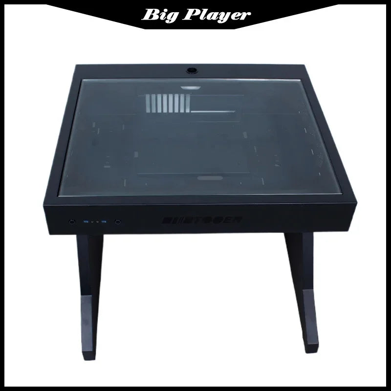 Computergehäuse für große Spieler, All-in-One-Tisch, hochwertiger Desktop, vollständig transparent, großes Gehäuse, cooler wassergekühlter Sci-Fi-Spieltisch