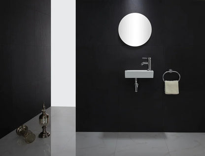 Wandbehang Waschbecken Balkon Ultra schmale Badezimmer Waschbecken Keramik Plattform Waschbecken Home Schlafzimmer Wandwaschbecken Mini